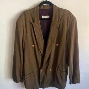 Vintage 90’s Z. Cavaricci Brown Double Breasted Blazer